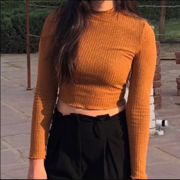 Urban Outfitters Tops - LAST ONE SALE HOST PICK Mock Neck Mustard Tee